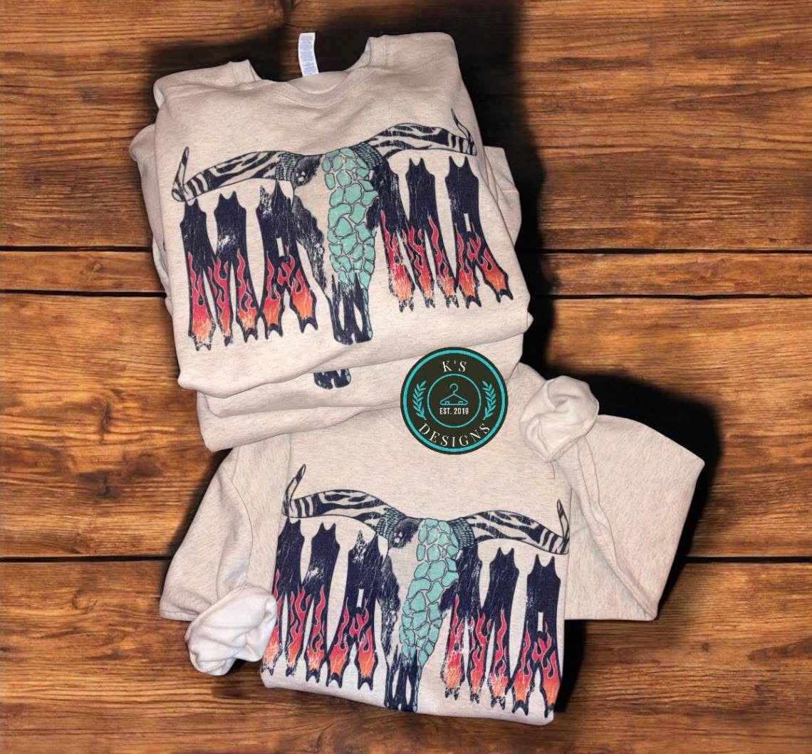 Western Mama bullhead sweatshirt