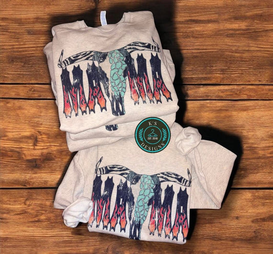 Western Mama bullhead sweatshirt