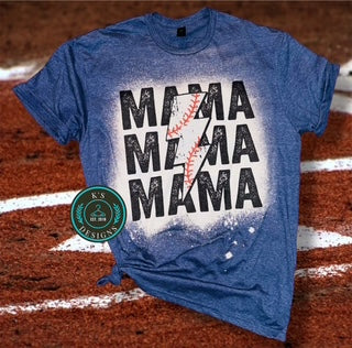 Lighting Bolt Baseball Mama