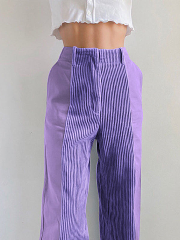 New Loose Casual Solid Corduroy Pants