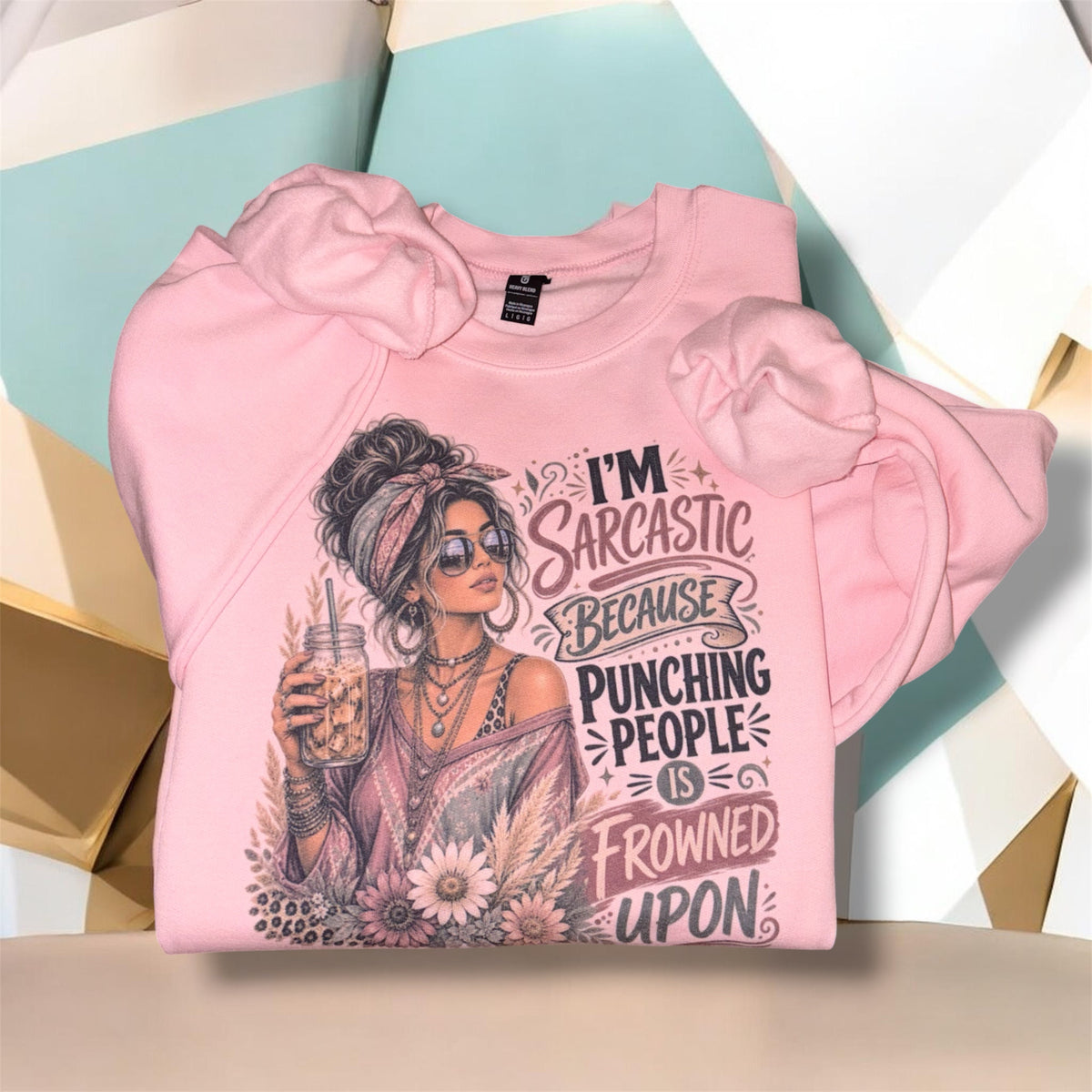 Sarcastic because punching people is frowned upon